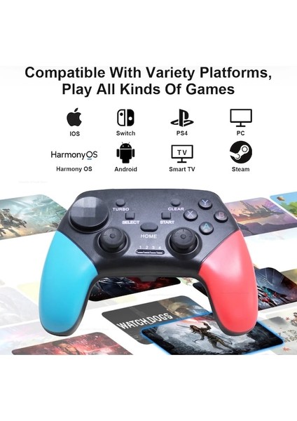 White-2.4g Kablosuz Gamepad Nintendo Anahtarı Pc Ps3 Ps4 Denetleyicisi Için Uyumlu Ios Android Tv Kutusu Cep Telefonu USB Joystick (Yurt Dışından)