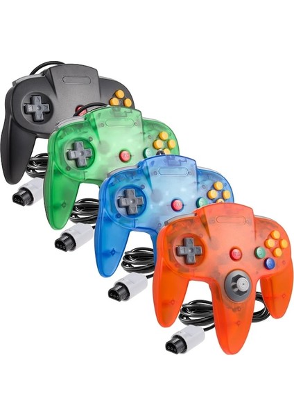 Gri-Lots2/set N64 Denetleyici, Ultra 64 Video Oyun Konsolu Için Klasik Kablolu N64 64-Bit Gamepad Joystick (Yurt Dışından)