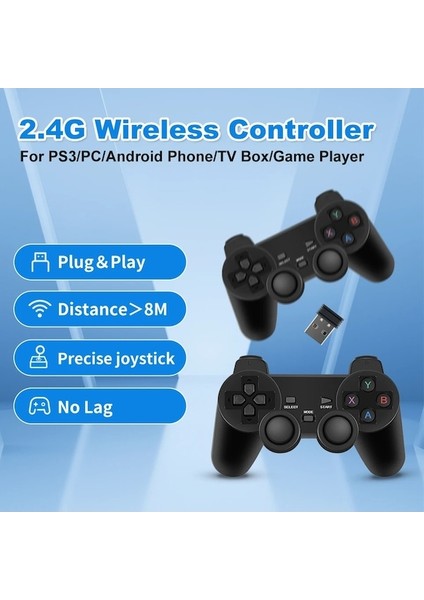 706W-1-2.4G Kablosuz Denetleyici, Ps3/video Oyun Konsolları Için 360 Joystick İLE/RG353P/PC/TV Kutusu/batocera Sabit Disk Için Dizüstü Bilgisayar Gamepad (Yurt Dışından)