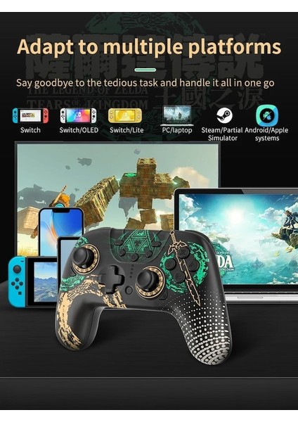 K-Gamepads Switch Oyun Konsolu Için 2.4g Alıcı Kingdom Limited Edition Ile Kablosuz Bluetooth Bağlantısı (Yurt Dışından)
