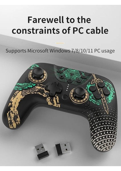K-Gamepads Switch Oyun Konsolu Için 2.4g Alıcı Kingdom Limited Edition Ile Kablosuz Bluetooth Bağlantısı (Yurt Dışından)