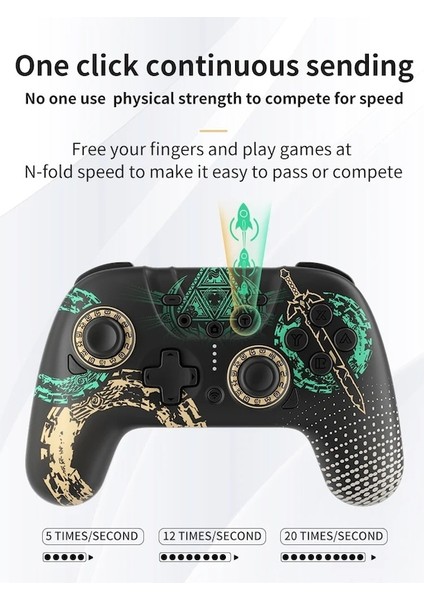 K-Gamepads Switch Oyun Konsolu Için 2.4g Alıcı Kingdom Limited Edition Ile Kablosuz Bluetooth Bağlantısı (Yurt Dışından)