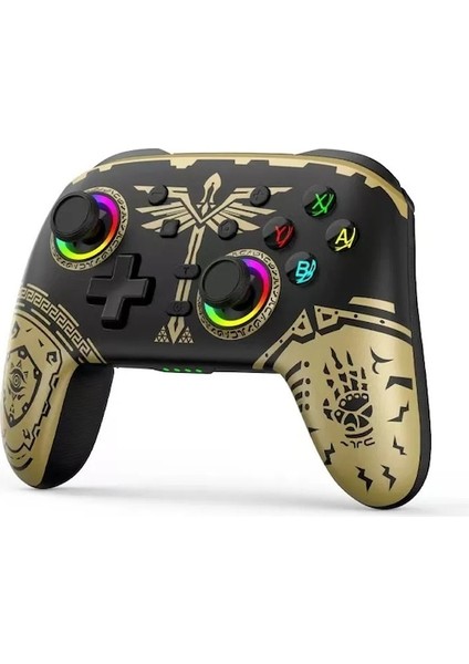 2.4g Alıcıya Bağlı Siyah-Kablosuz Bluetooth Gamepad Kingdom Limited Edition Switch Oyun Konsolu (Yurt Dışından)