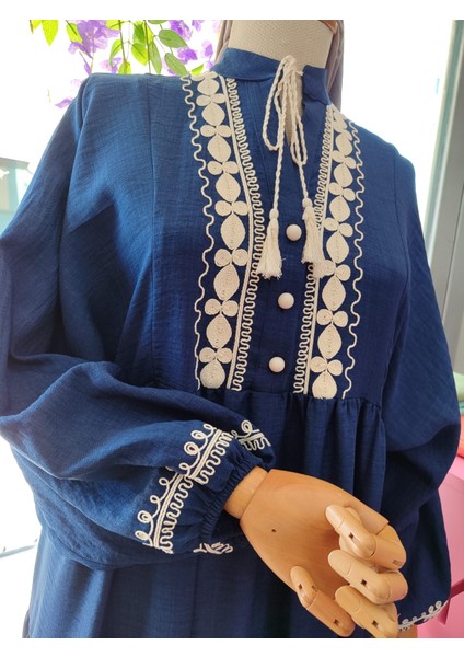 Keten Kumaş Çan Kesim Otantik Elbise fiyatları