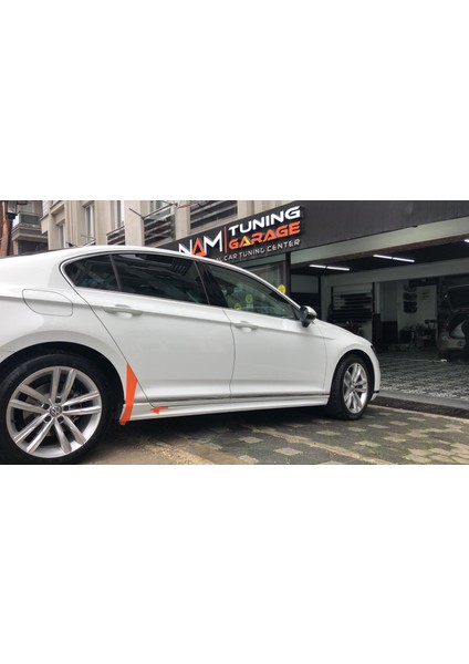 Nam Tuning Vw Passat B8 Yan Ek R Line 2015 - 2021 Uyumlu Yan Marşpiyel Seti (Plastik)