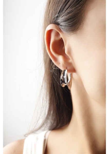 925 Ayar Içi Bombeli Tasarım Gümüş Küpe fiyatları