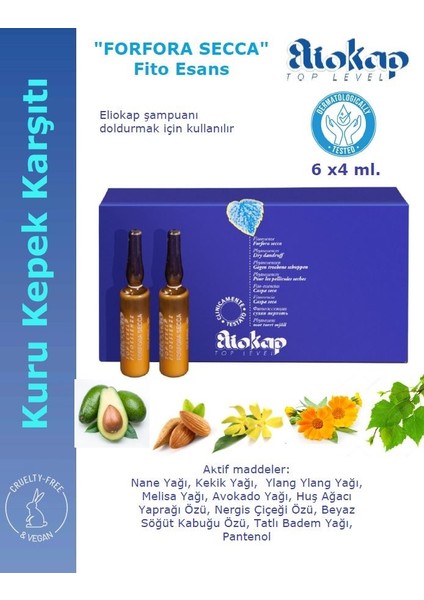 Forfora Secca - Kuru Kepek Karşıtı Saç Bakım Seti: Şampuan 250 Ml. ve Saç Serumu 6 Amp. x 4 Ml.