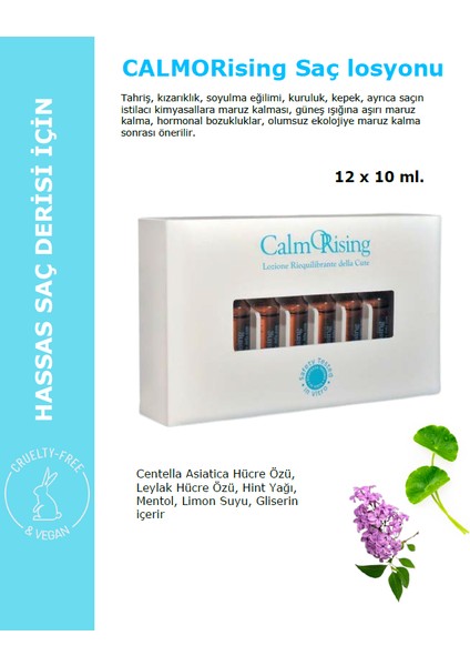 Calm - Hassas Saç Derisi İçin Dengeleyici Saç Serumu, 12 Amp. x 10 ml