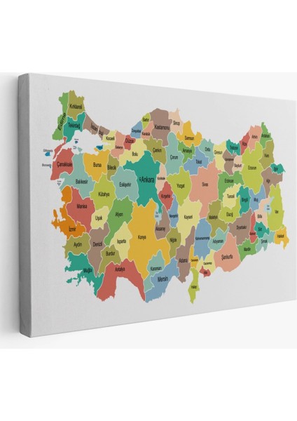 Türkiye Haritası Kanvas Tablo Eğitici ve Öretici Dekoratif Tablo Tablo 3118 fiyatları