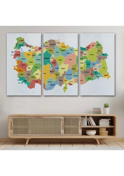Türkiye Haritası Kanvas Tablo Eğitici ve Öretici Dekoratif Tablo Tablo 3118 modelleri