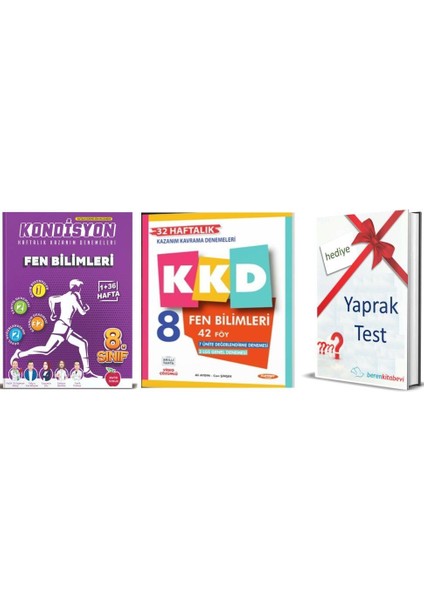 Kurmay 8. Sınıf Kkd Fen Bilimleri + Newton Kondisyon Fen Bilimleri +Yaprak Test Hediye