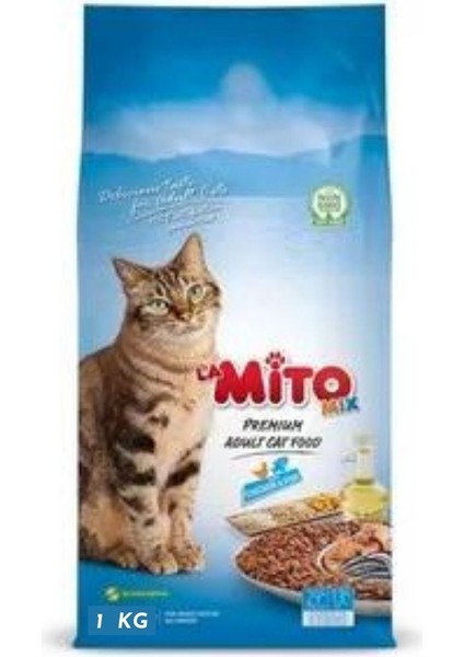 Tavuklu ve Balıklı Yetişkin Kedi Maması 3 x 1 kg