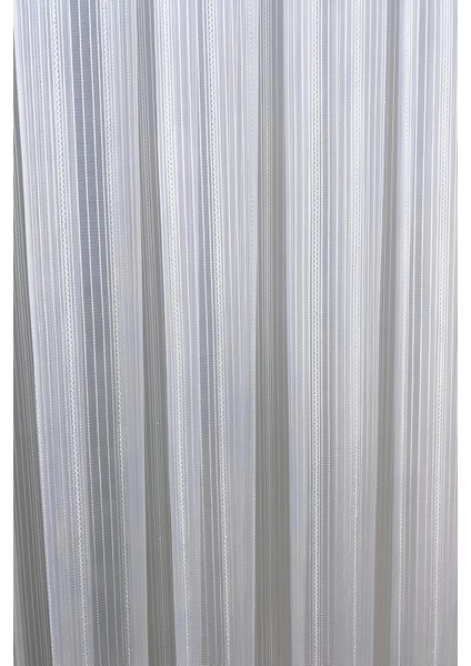 Taç Trent Örme Stripe Tül Perde 1x3 Sık Pile - Kırışmaz Ütü Gerektirmez - Dökümlü Extra Gramajlı fırsatları