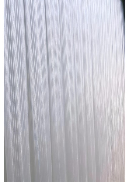 Taç Trent Örme Stripe Tül Perde 1x3 Sık Pile - Kırışmaz Ütü Gerektirmez - Dökümlü Extra Gramajlı indirimleri