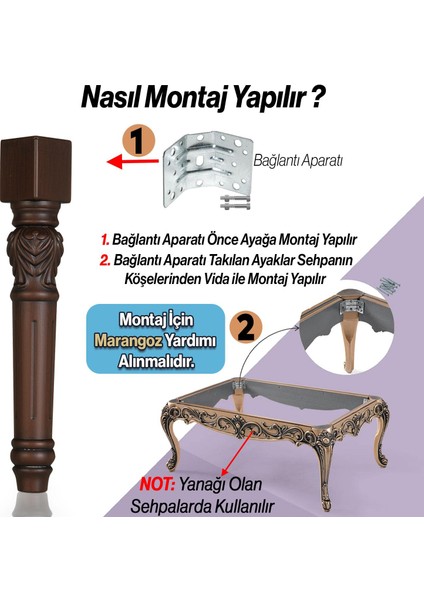 Star Plastik Sehpa Ayağı 44 cm Ahşap Desenli Renk Orta Ayak Zigon Sehpa Mobilya Masa Ayakları 1 Adet indirimleri