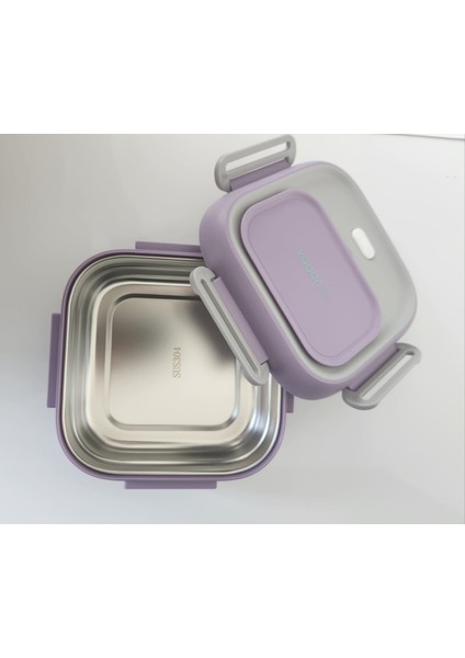 Lunch Box Mor BL2107 Tek Katlı Çelik