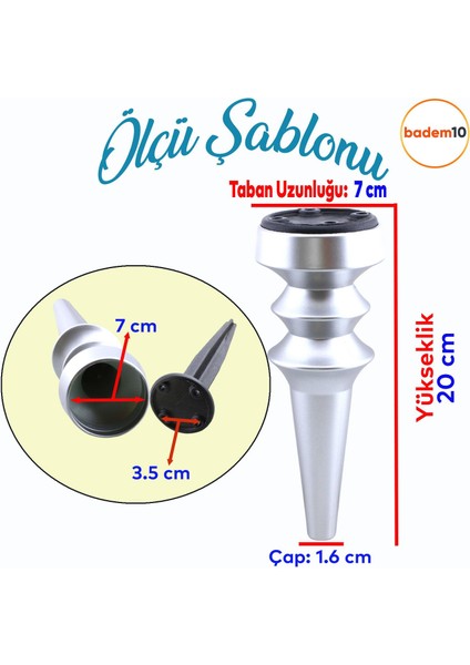 Oliva Mobilya Kanepe Koltuk Tv Ünitesi Baza Ayağı Zigon Orta Sehpası Ayak Ayakları 20 cm Mat Gümüş fiyatları