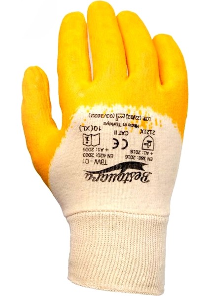 Sarı Nitril Eldiven Tbw No:10 Xl Iş Eldiveni