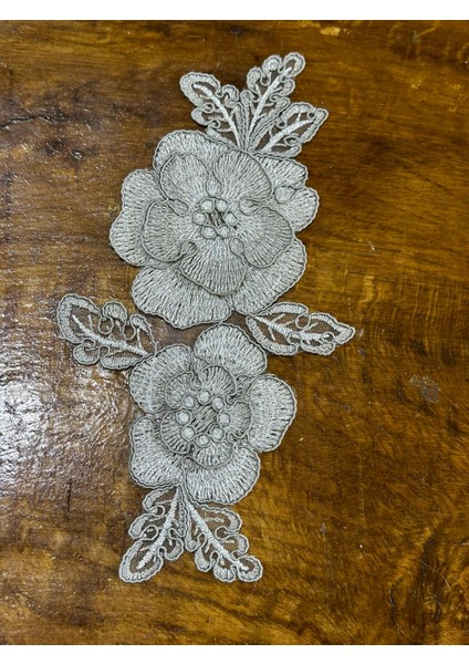 Nakış Işleme Kabartma Çiçekli Güpür Aplike Dikiş Giyim Aksesuarı 22X12 cm modelleri