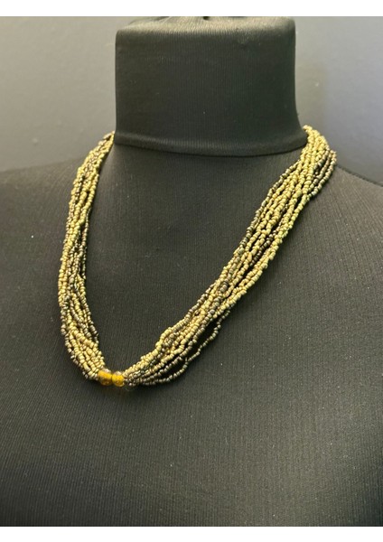 Kristal Boncuklu Çoklu Kadın Kolye Boy 23 cm fiyatları