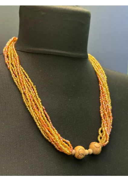 Kristal Boncuklu Çoklu Kadın Kolye Boy 23 cm modelleri