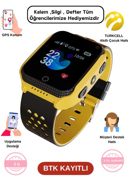 Akıllı Çocuk Saati Sim Kartlı ve Gps Konum Özellikli (Btk Kayıtlı)