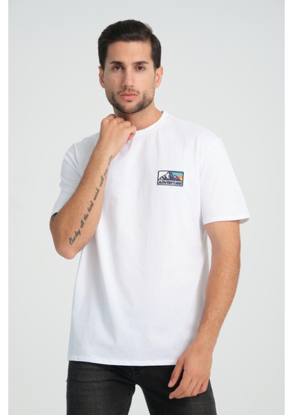 Relaxed Fit Adventure %100 Pamuk Nakışlı T-Shirt
