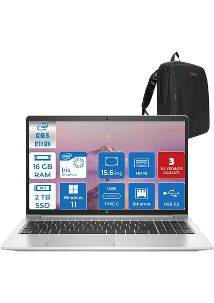 Hp Proobok 450 G9 Intel Core I5 1235U 16GB 2tb SSD Windows 11 Home 15.6" Fhd Taşınabilir Bilgisayar 9M3R3ATWH02