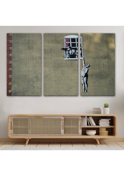 Banksy, Kocası Tarafından Basılan Kadın Kanvas TABLO-5093