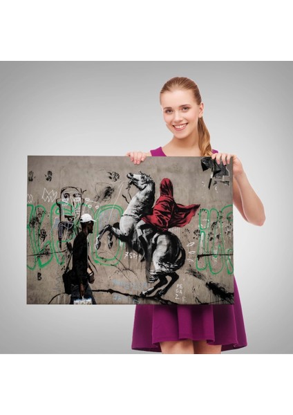 Banksy Napolyon Geçişi Alpler Kanvas TABLOSU-5094