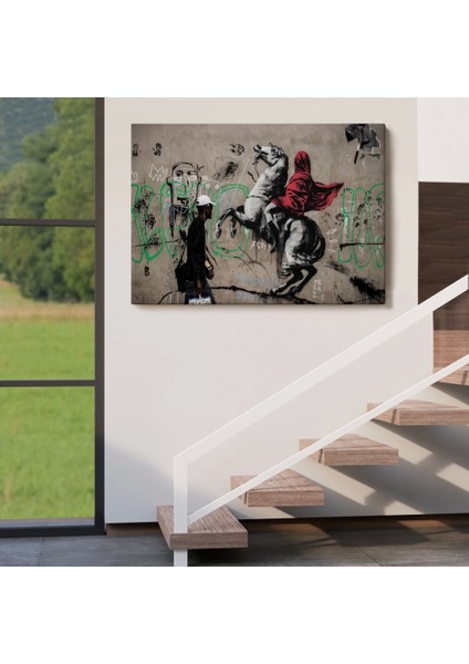 Banksy Napolyon Geçişi Alpler Kanvas TABLOSU-5094