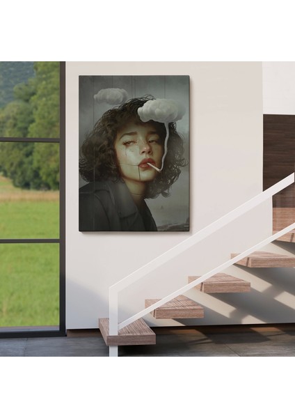 Gerçeküstü Sanat Eserleri Bulut ve Duman Tuvalı Kanvas TABLO-5226