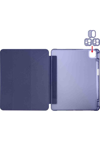 Apple Ipad Pro 11 5.nesil (M4 Çipli) 2024 Uyumlu Kılıf Katlanır Kalemlikli Standlı Akıllı Case indirimleri