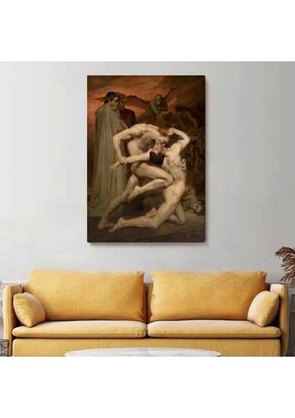 Dante ve Virgil Cehennemde William Adolphe Bouguereau Klasik Kanvas TABLO-5265