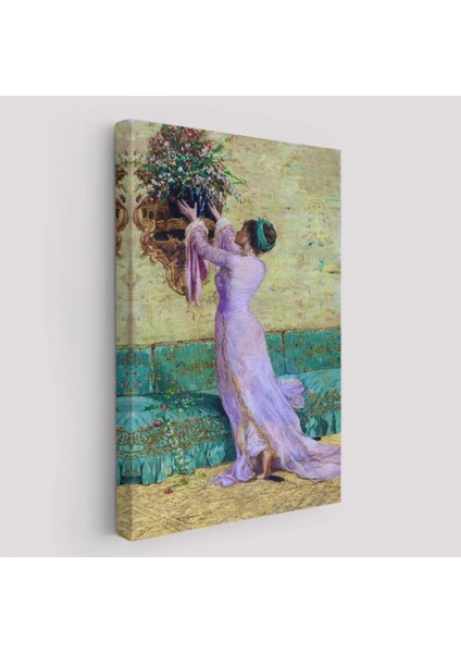 Vazo Yerleştiren Kız Osman Hamdi Bey Kanvas TABLO-5295