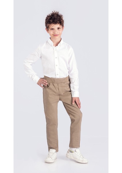 Erkek Çocuk Beli Lastikli Okul Pantolonu