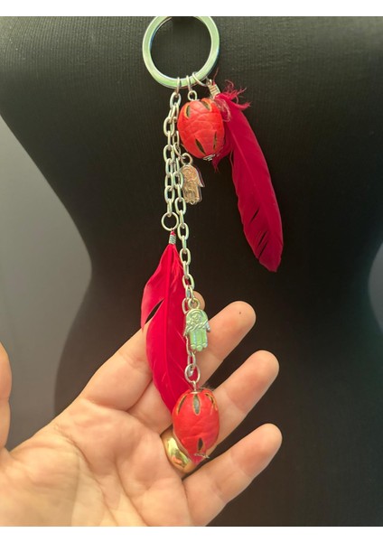 Kırmızı Tüğlü Tasarım Kadın Kolye Boy 27 cm modelleri