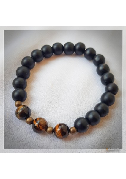 Kebbal - El Yapımı Doğal Taş Kaplan Gözü Bileklik