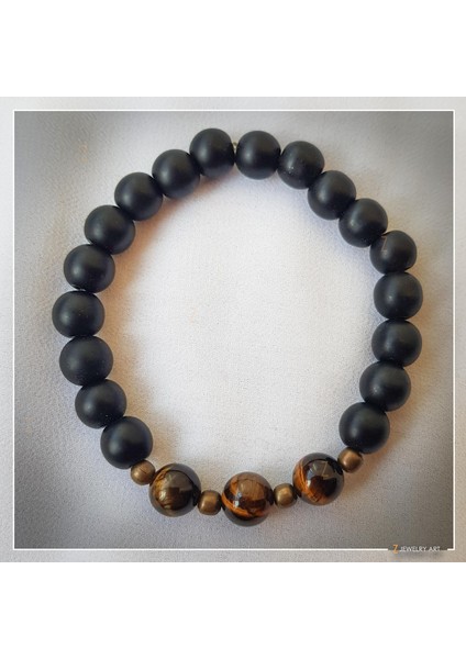 Kebbal - El Yapımı Doğal Taş Kaplan Gözü Bileklik modelleri