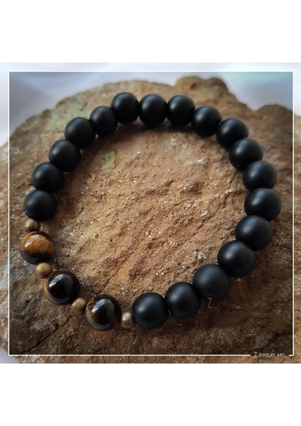 Kebbal - El Yapımı Doğal Taş Kaplan Gözü Bileklik fırsatları
