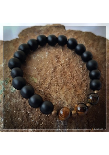 Kebbal - El Yapımı Doğal Taş Kaplan Gözü Bileklik indirimleri