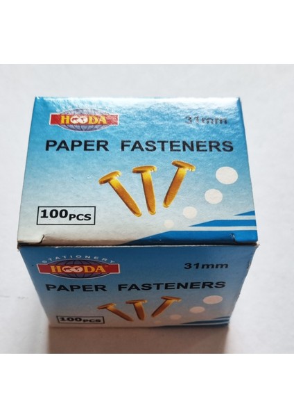 100'LÜ Maşa Raptiye 31MM Hooda Paper Fasteners