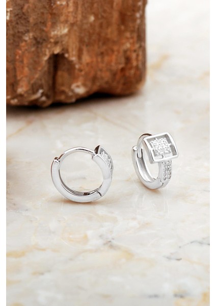 12 M M Rodyumlu Tasarım Gümüş Halka Küpe 6975 fiyatları