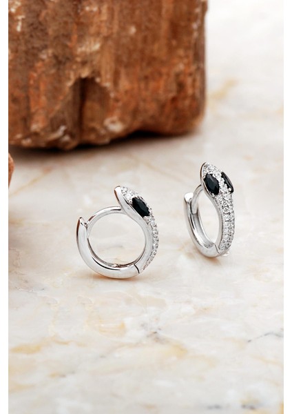 13 mm Yılan Modeli Rodyumlu Gümüş Halka Küpe 6974 fiyatları