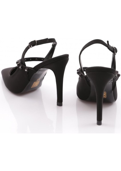 1505 Kadin Üstü Şeritli Topuklu Abiye Ayakkabi modelleri