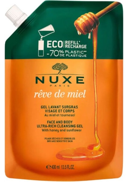 Reve De Miel Face And Body Ultra Rich Cleansing Gel 400 ml - Refill