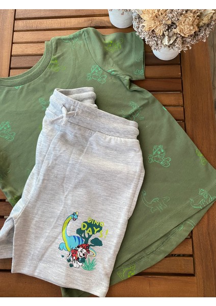 Babyaden Desenli Cepli Sweat Dokuma Gri Erkek Çocuk Bebek Şort modelleri