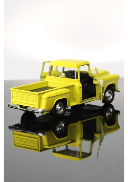 1955 Chevrolet Stepside Mavi Kamyonet Çek Bırak Metal Model Oyuncak Araba 12 cm fiyatları