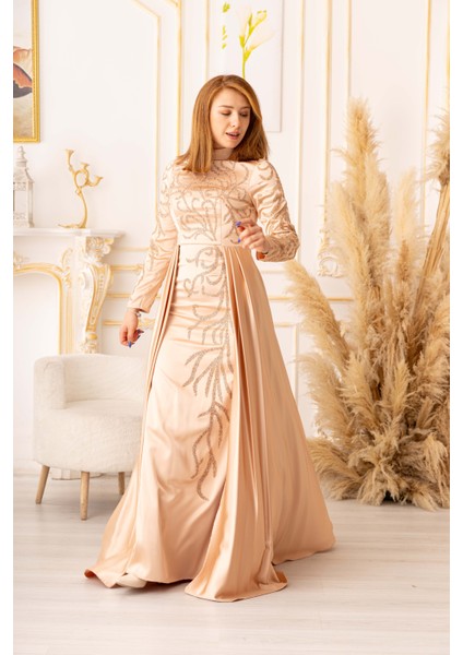 Yandan Pelerinli Balık Model Taşlı Abiye (KD0018230) fırsatları