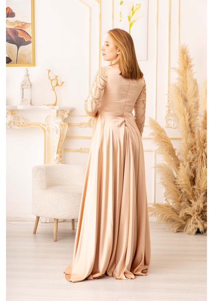 Yandan Pelerinli Balık Model Taşlı Abiye (KD0018230) indirimleri